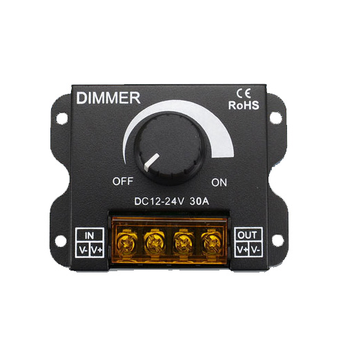 DC12-24V Max 8A 16A 30A, Universal PWM mechanical dimmer with manual potentiometer Controller For Quad Row LED Strip Lights DC12-24V Max 8A 16A 30A, Universal PWM mechanical dimmer with manual potentiometer Controller For Quad Row LED Strip Lights